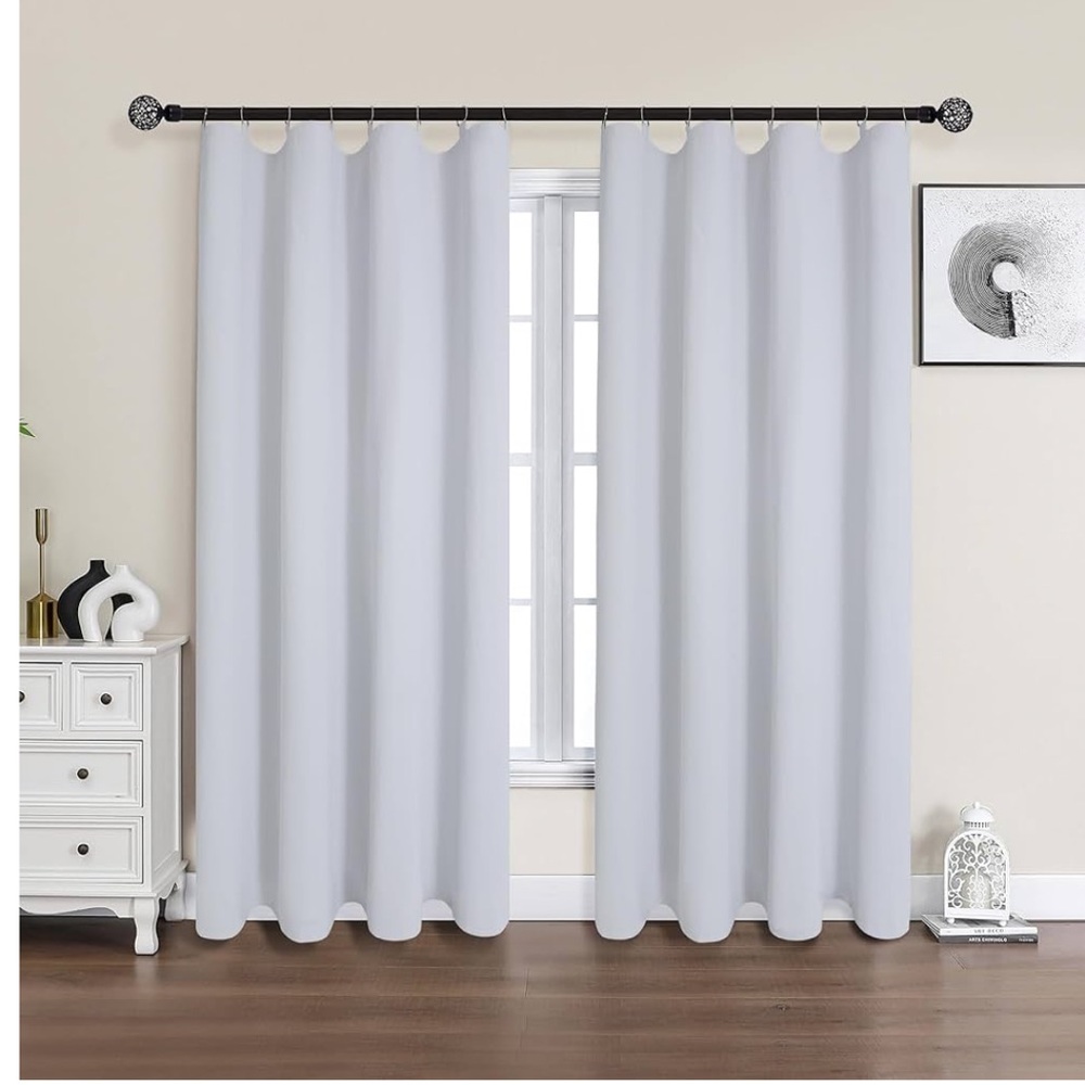 Blackout Grommet blackout Curtain Panels (2)